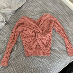 Chic Pink Knit Sweater